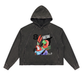 Vintage Washed Frayed-Hem Hoodie