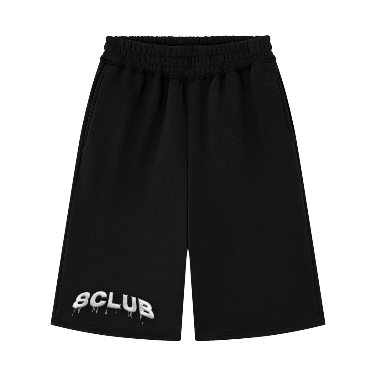 Unisex Raw Edge Fleece Shorts