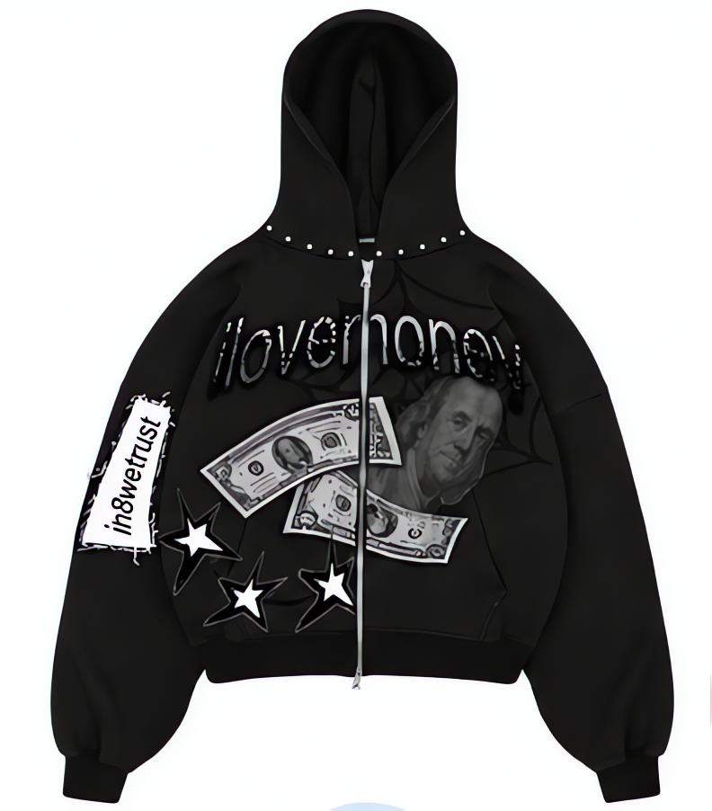 8CLUB "ilovemoney" Zip Hoodie