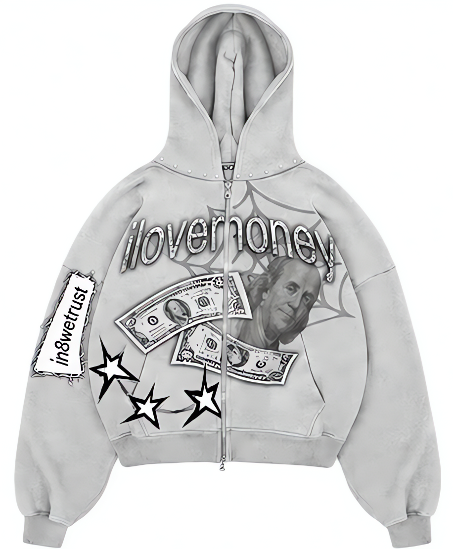 8CLUB "ilovemoney" Zip Hoodie