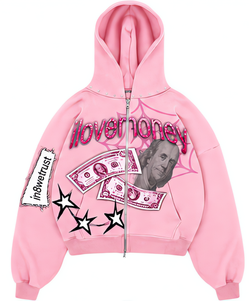 8CLUB "ilovemoney" Zip Hoodie